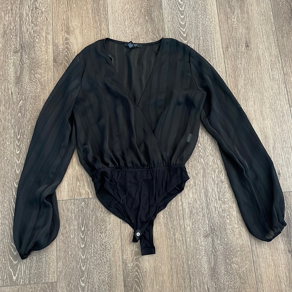 Black Sheer Bodysuit